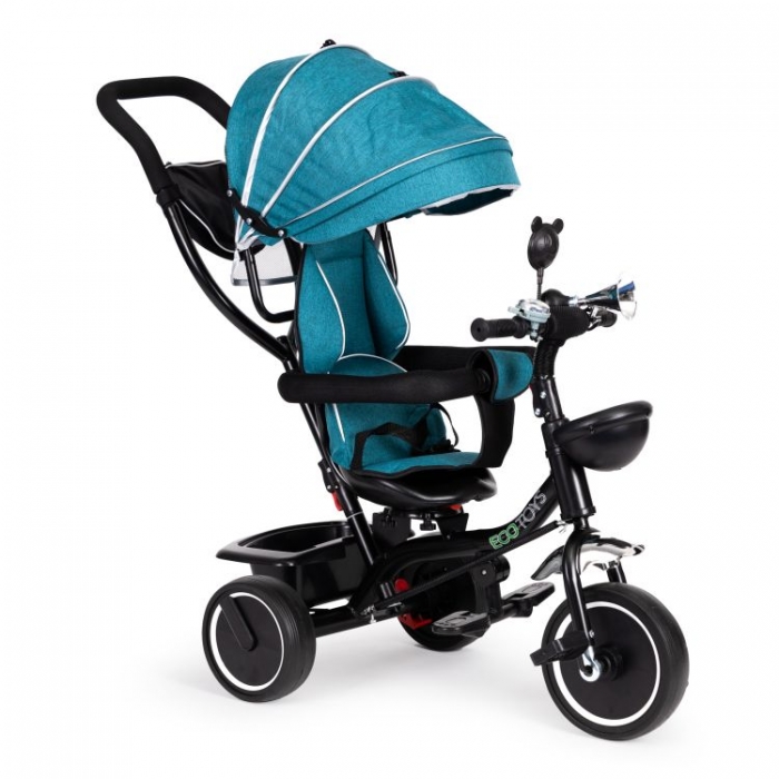 Tricicleta Ecotoys Verde cu Șezut Rotativ - imagine 9