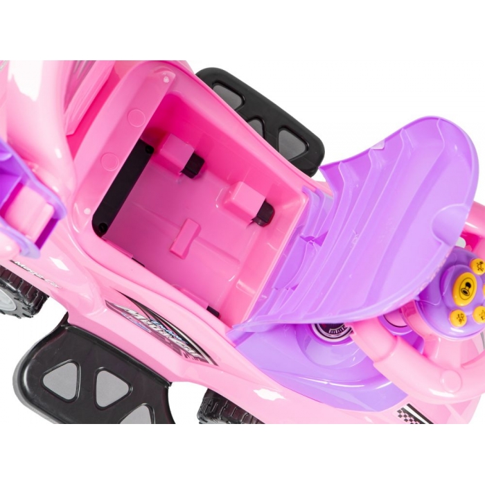 Masinuta 3 in 1 Ecotoys Roz, cu Maner Reglabil - imagine 8