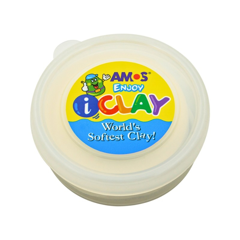 Plastilina iClay Enjoy Alb 18g Amos | Modelare Ușoară
