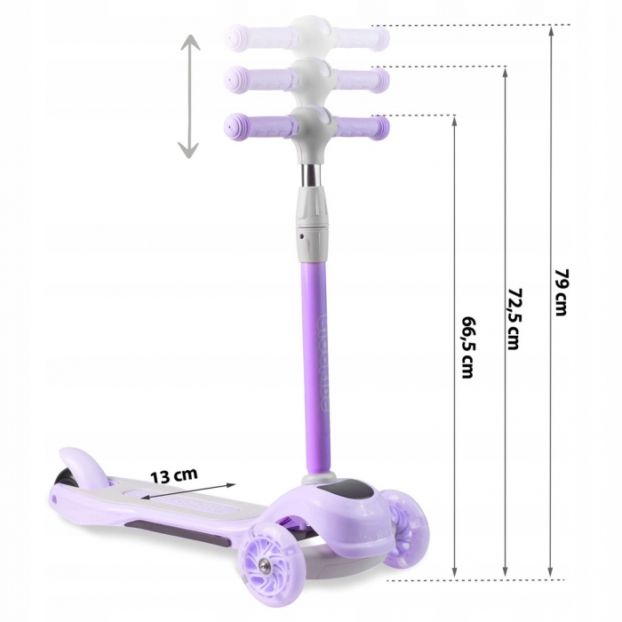 Trotineta Ricokids Piko Violet cu LED - imagine 6