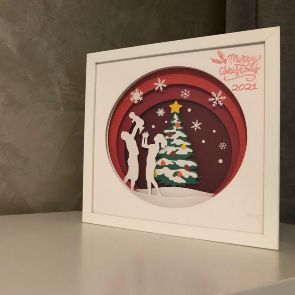 Tablou Luminos Părinți și Copii Crăciun | Noorhandmadeatelier - imagine 5