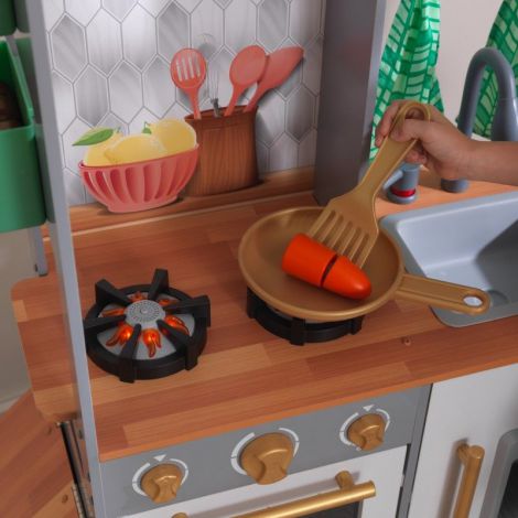 Bucătărie Joacă Kidkraft Terrace Garden cu Lumini - imagine 5