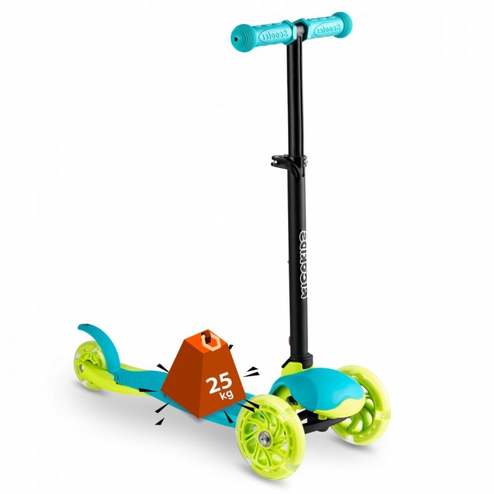 Trotineta Pliabila Ricokids Loco cu LED Turcoaz - imagine 6