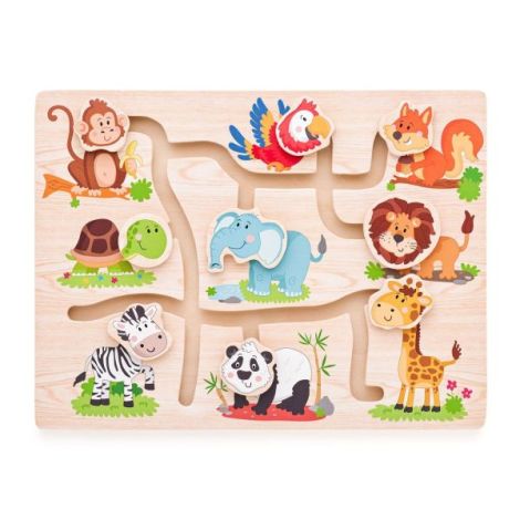 Jucarie Labirint Animale Lemn - Woodyland