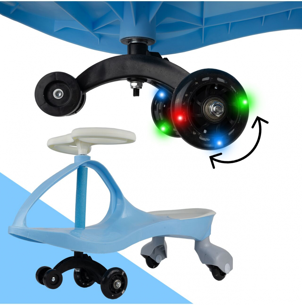 PlasmaCar Malplay Blue, Fără Pedale, Roti Luminoase - imagine 6