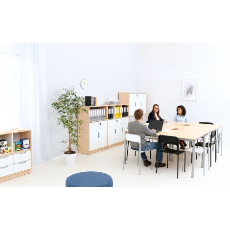 Scaun Next Moje bambino negru stivuibil - imagine 5