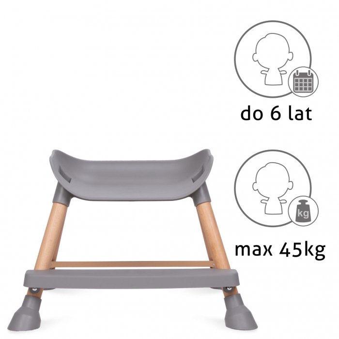 Scaun de masă 4 în 1 Kidwell Eatan Wood Gray - imagine 4
