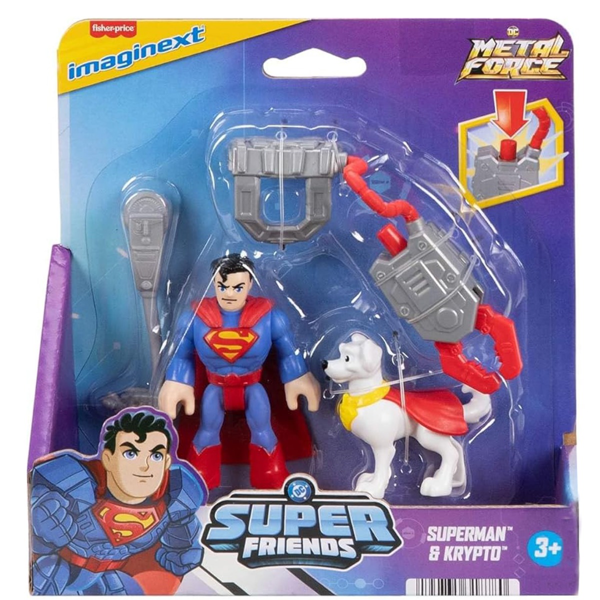 Set Superman Imaginext Metal Force - Creează Aventuri