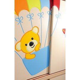 Dulap Ursuletul Moje Bambino, MDF, Usi Glisante - imagine 2