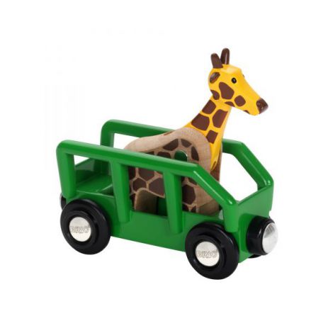Remorcă și Girafă Brio 33724 - Trenulete Lemn - imagine 3