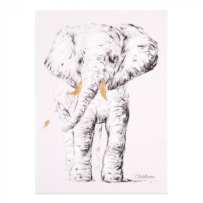 Pictura Ulei Childhome Elefant Aurii 30x40cm