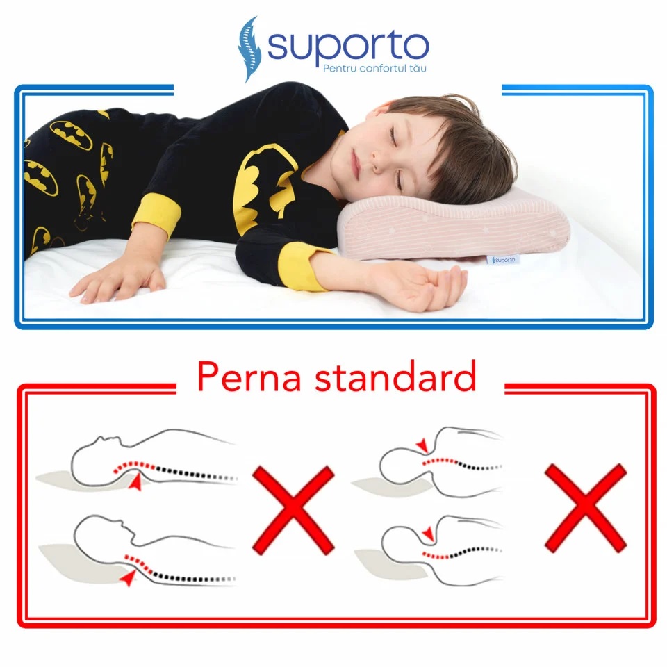 Suporto Față de Pernă Roz Copii Bumbac