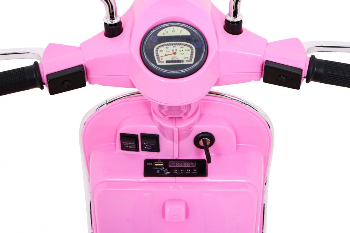 Scuter Electric Vespa Roz 12V Copii - imagine 4