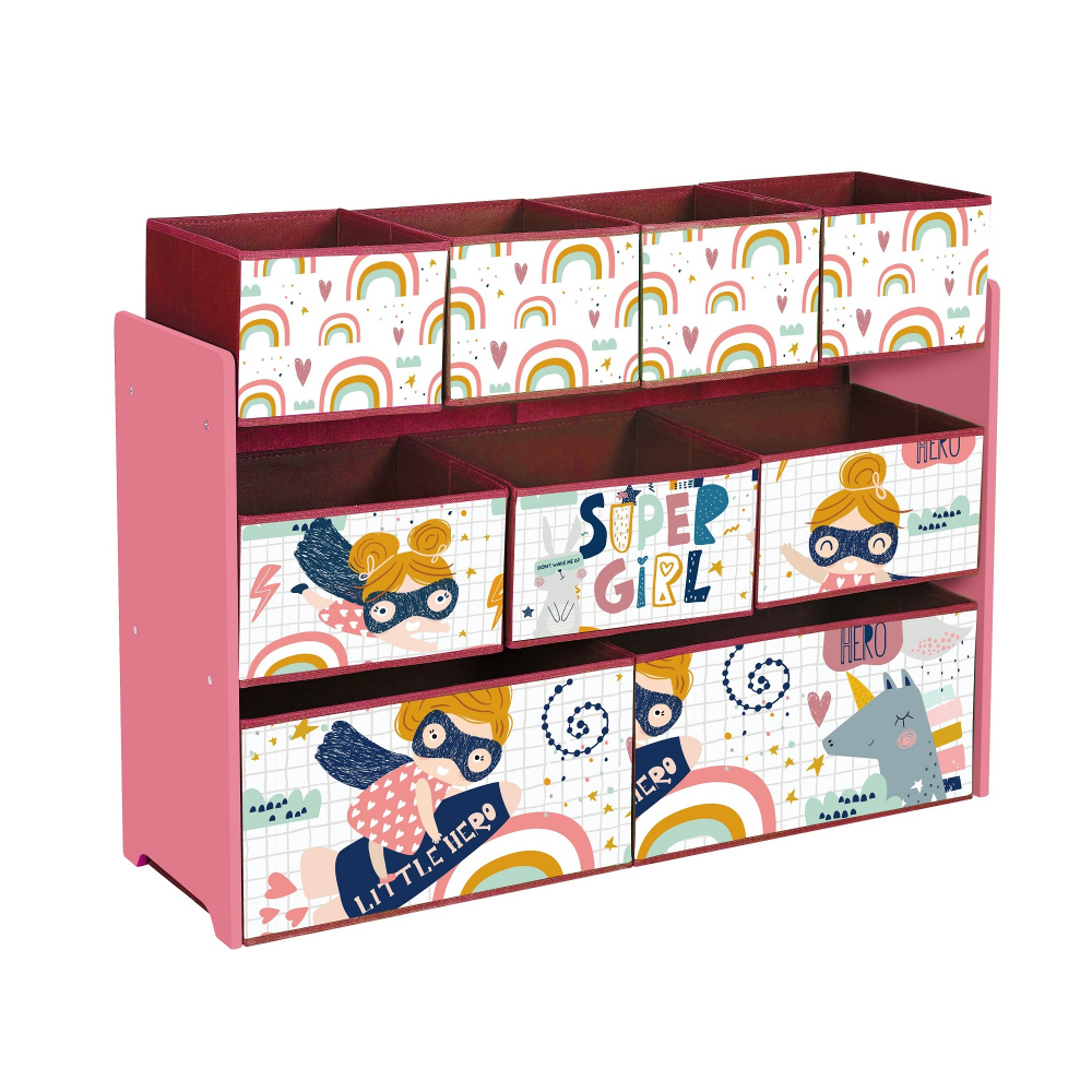 Organizator Ginger Home Super Girl, Lemn, 9 Cutii - imagine 7