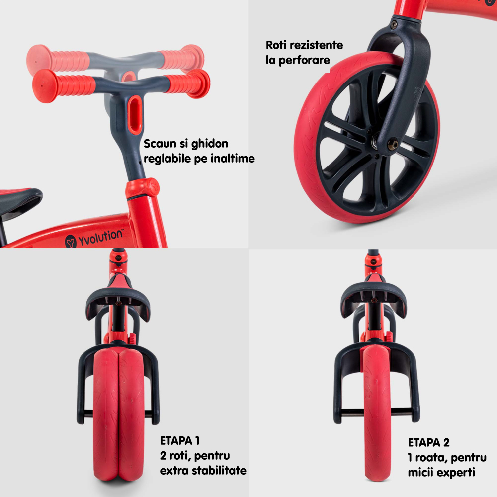 Bicicleta Yvolution Y Velo Junior Red 9" - imagine 4