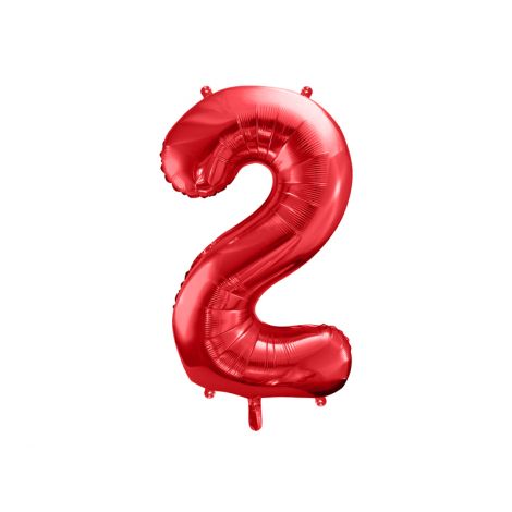 Party deco Balon folie cifra 2 rosu 86cm