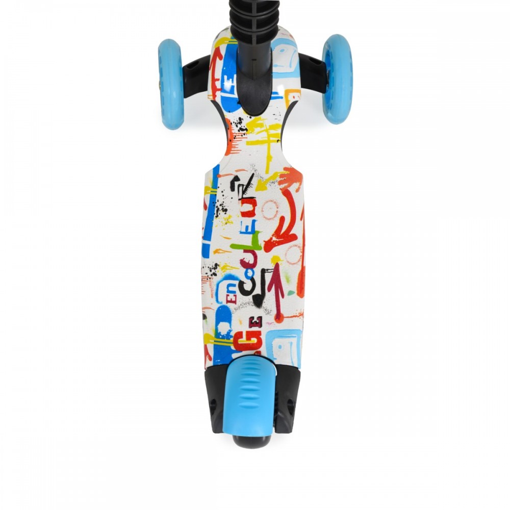 Trotineta Moni 3in1 Blue, cu Maner Parental - imagine 3
