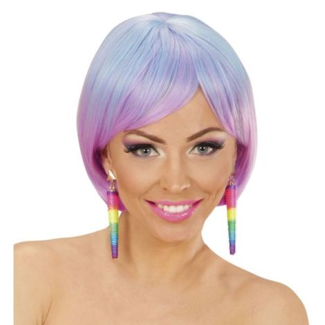 Cercei Neon Multicolori Widmann - Carnaval Disco - imagine 2