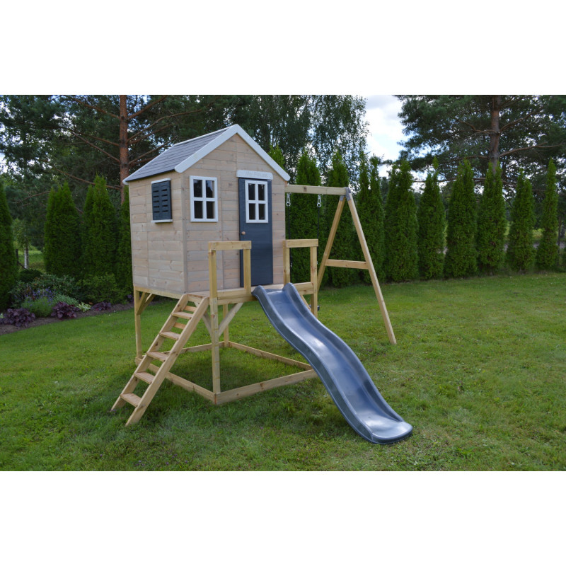 Casuta Gradina Grey Lodge Wendi cu Tobogan - imagine 3