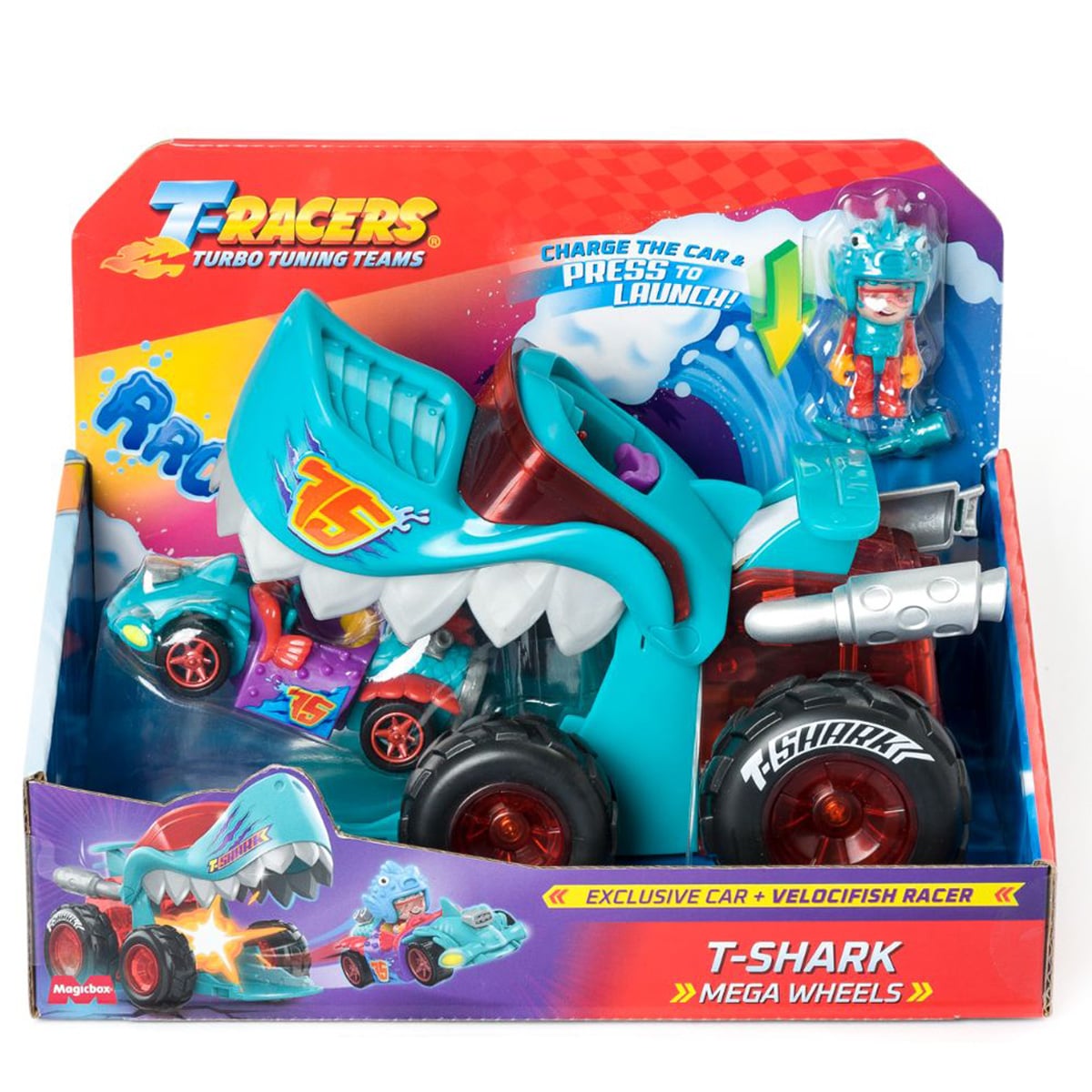Set T-Racers T-Shark cu Pilot și Mega Wheel