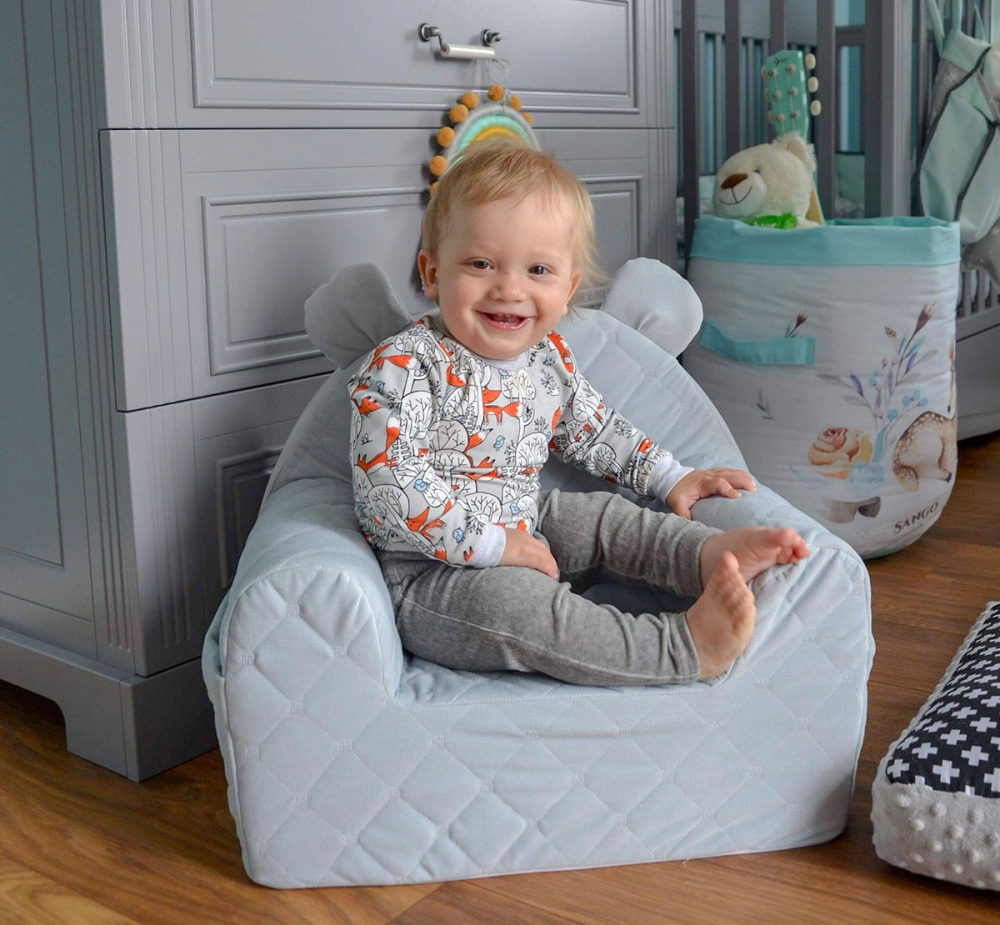 Fotoliu Velvet Ursulet BabySteps Mint - imagine 6