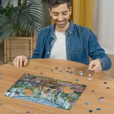 Puzzle Ravensburger 500 piese Dimineața în grădină - imagine 3