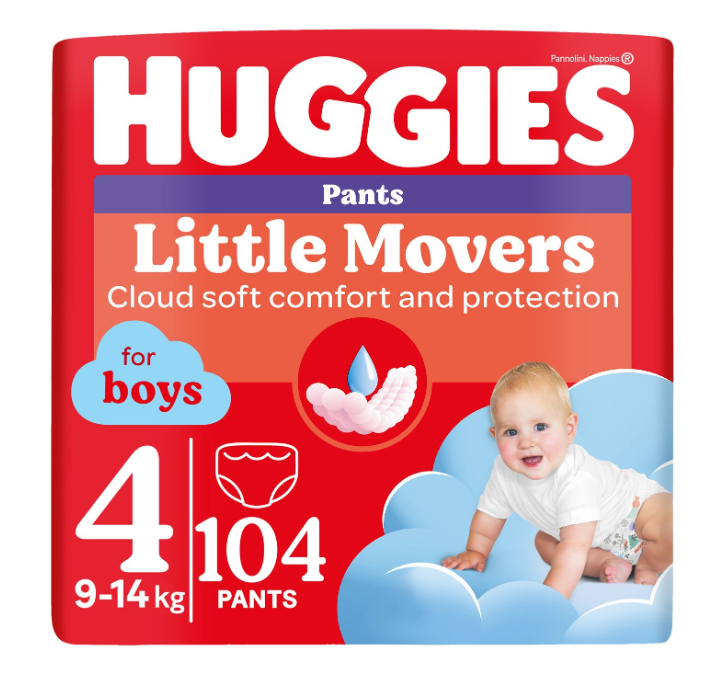 Scutece Chilotel Huggies Pants, 9-14 kg, 104 buc - imagine 3