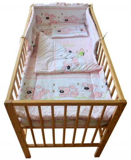 Lenjerie Patut Puppy Roz, 5 Piese, Nichiduta - imagine 5