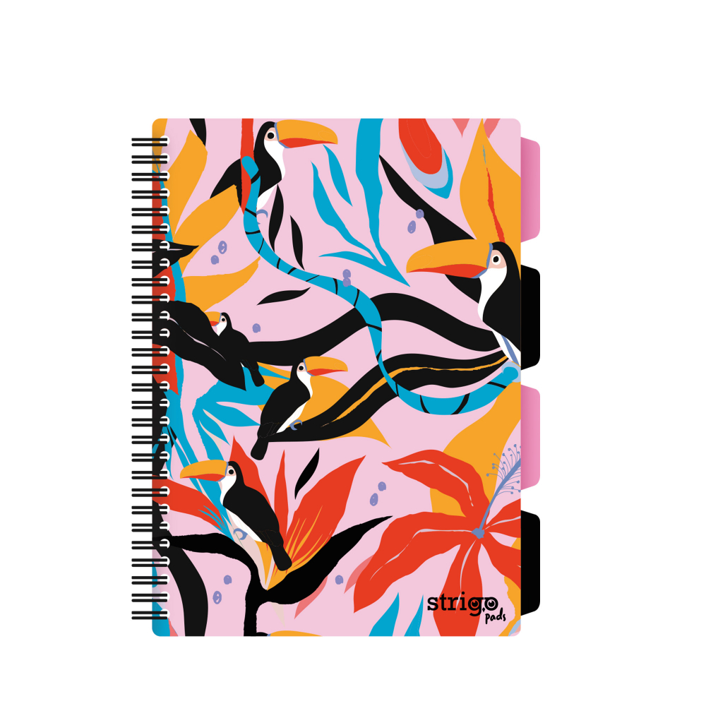 Caiet Spirala Strigo Jungle B5 Matematica Roz