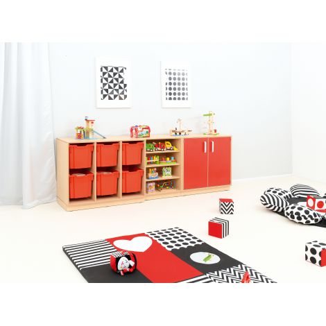 Dulap Flexi Moje Bambino, 3 Compartimente, Mesteacăn - imagine 3