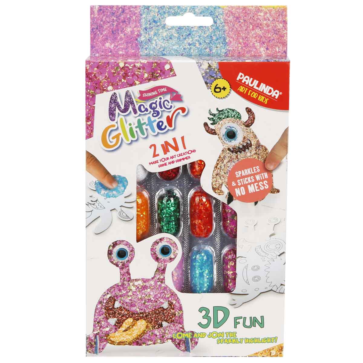 Set Creatie Sclipici Paulinda 2 in 1, Magic Glitter
