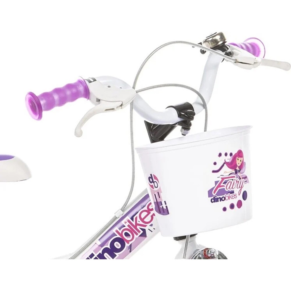 Dino Bikes Fairy 12" Alb - Bicicletă Copii 3-5 Ani - imagine 2