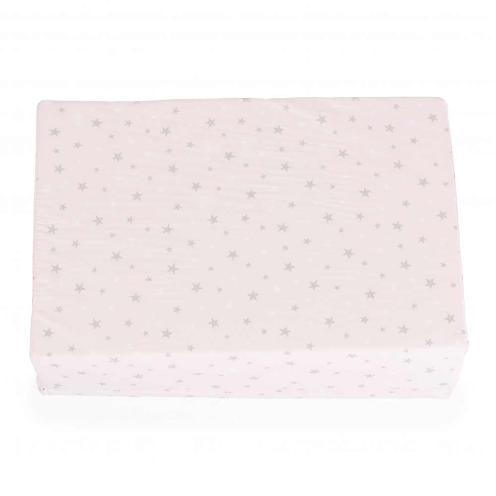 Saltea Pliabila Moni Mirage Pink, 120x60 cm, Husa Bumbac - imagine 3