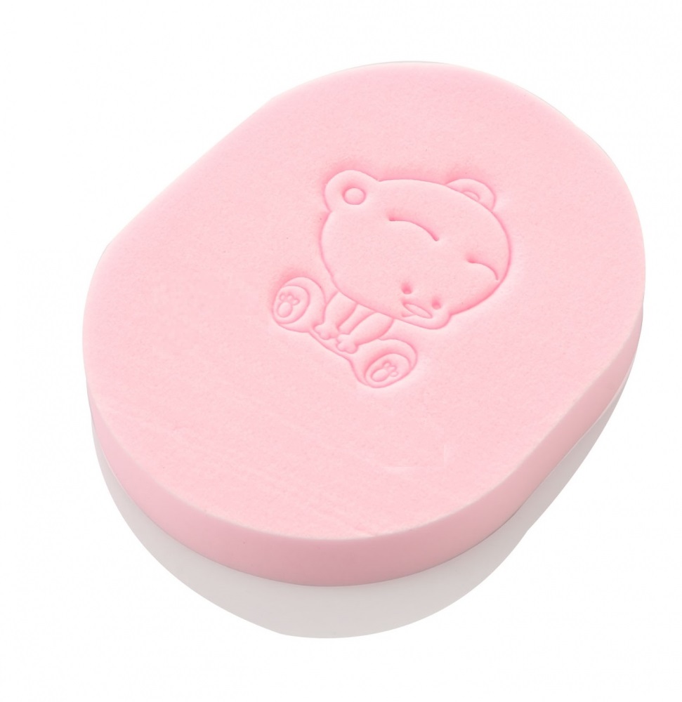 Burete baie Little Mom Bear Pink, delicat bebelusi - imagine 2