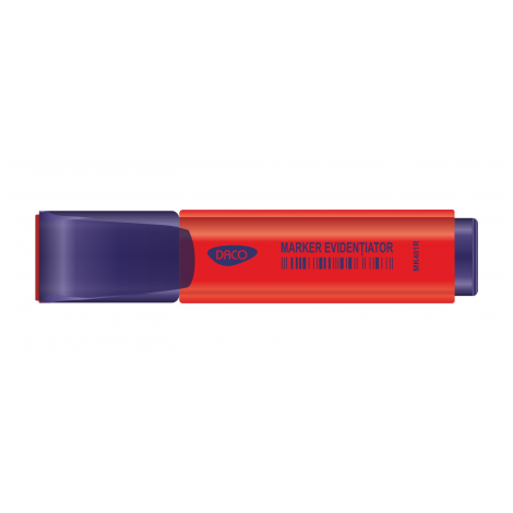 Marker Evidențiator Daco Roșu, Varf 2.5mm