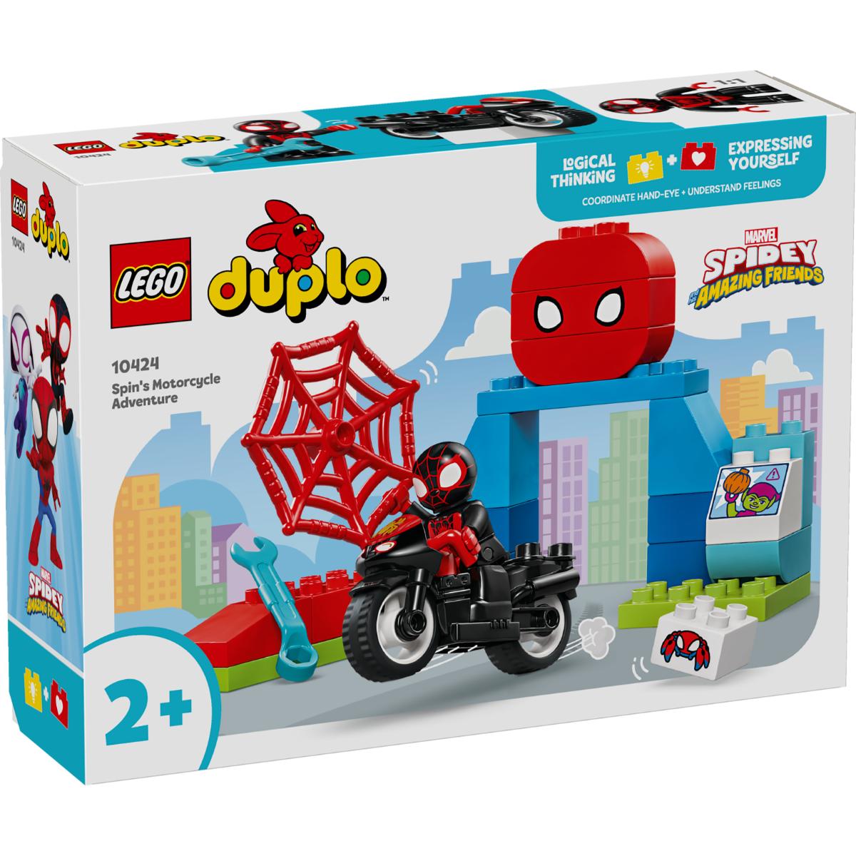 LEGO® DUPLO® Marvel Aventura pe Motocicleta Spin