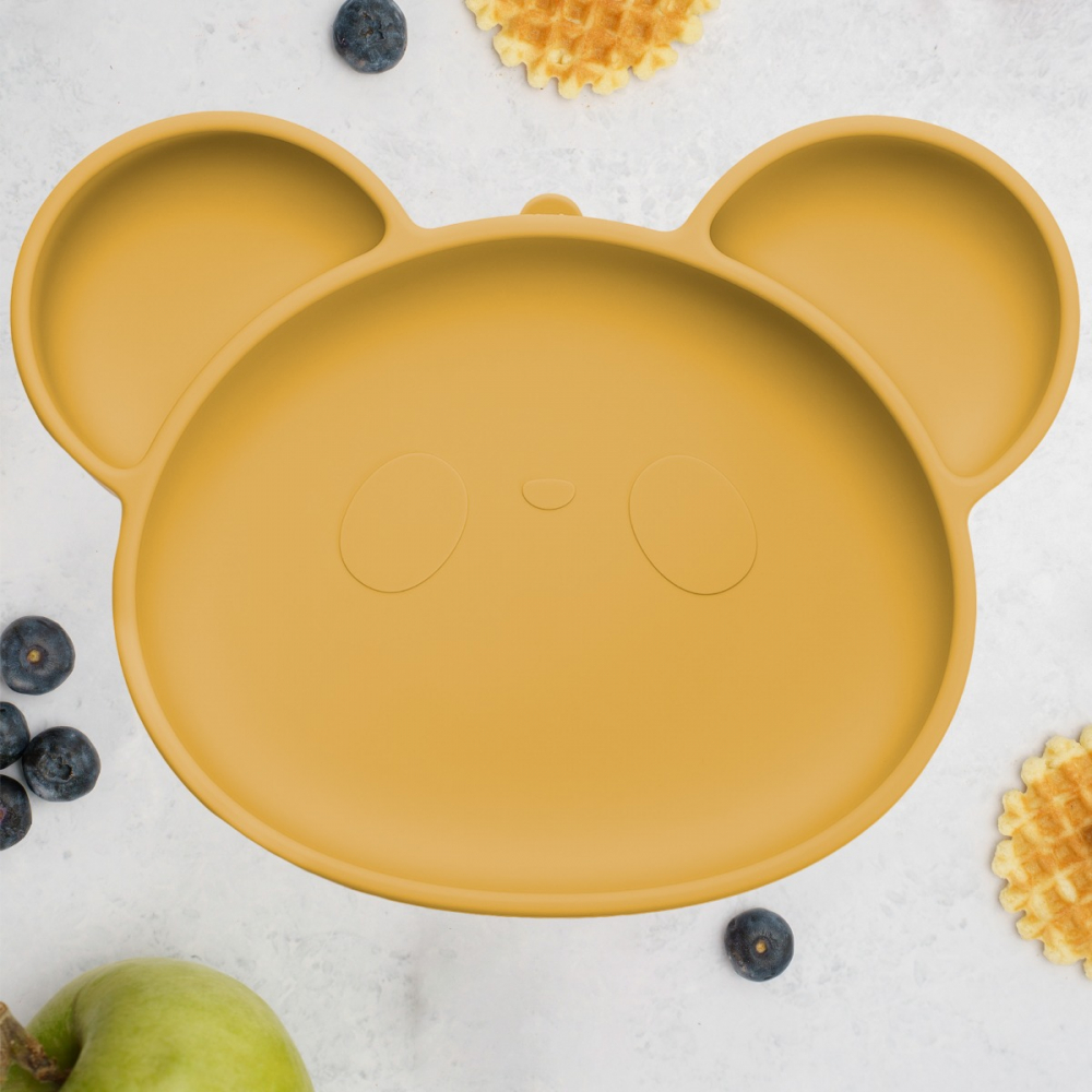 Farfurie silicon Panda Honey cu ventuza | AppeKids