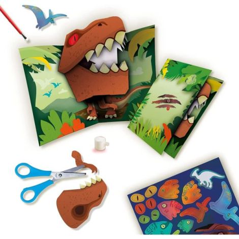 Set Carduri Pop-Up Dinozauri Ses Creative - imagine 2