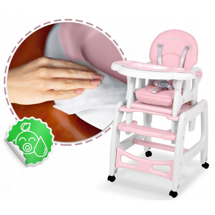 Tava Scaun Masa Ricokids Sinco Roz - imagine 3