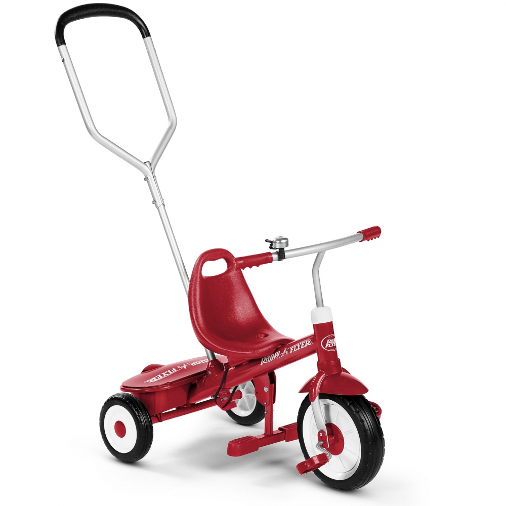 Tricicleta Radio Flyer Steer and Stroll, Maner Detasabil - imagine 5