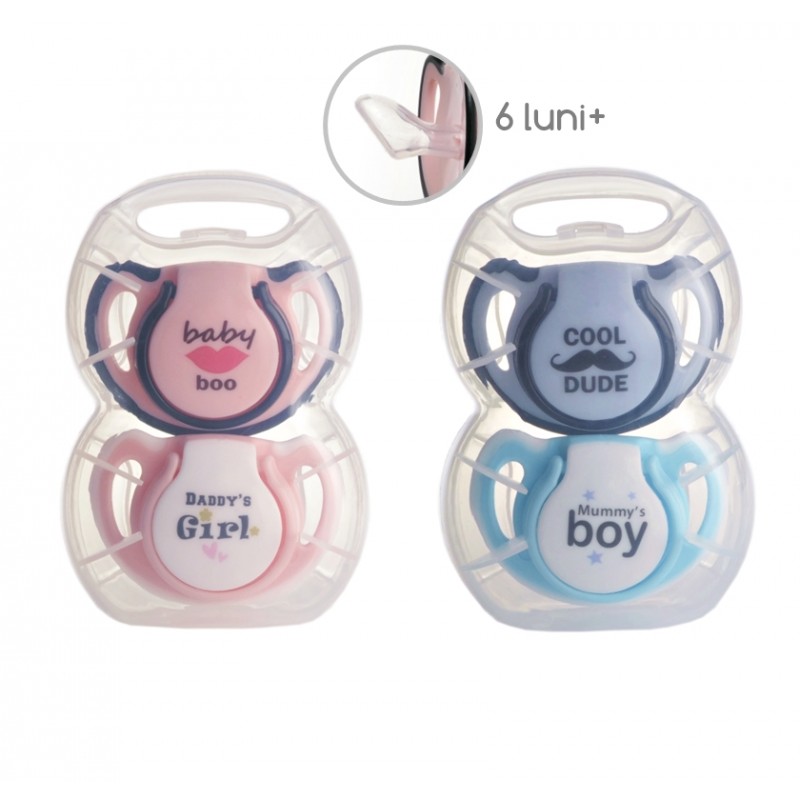 Set 2 Suzete Ortodontice Minut Baby + Cutie Sterilizare
