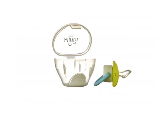 Suzeta Minut Baby 0+ Verde cu Cutie Sterilizare