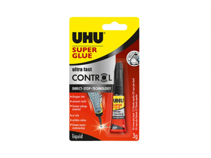 UHU Super Glue Control, 3g | Adeziv lichid controlabil