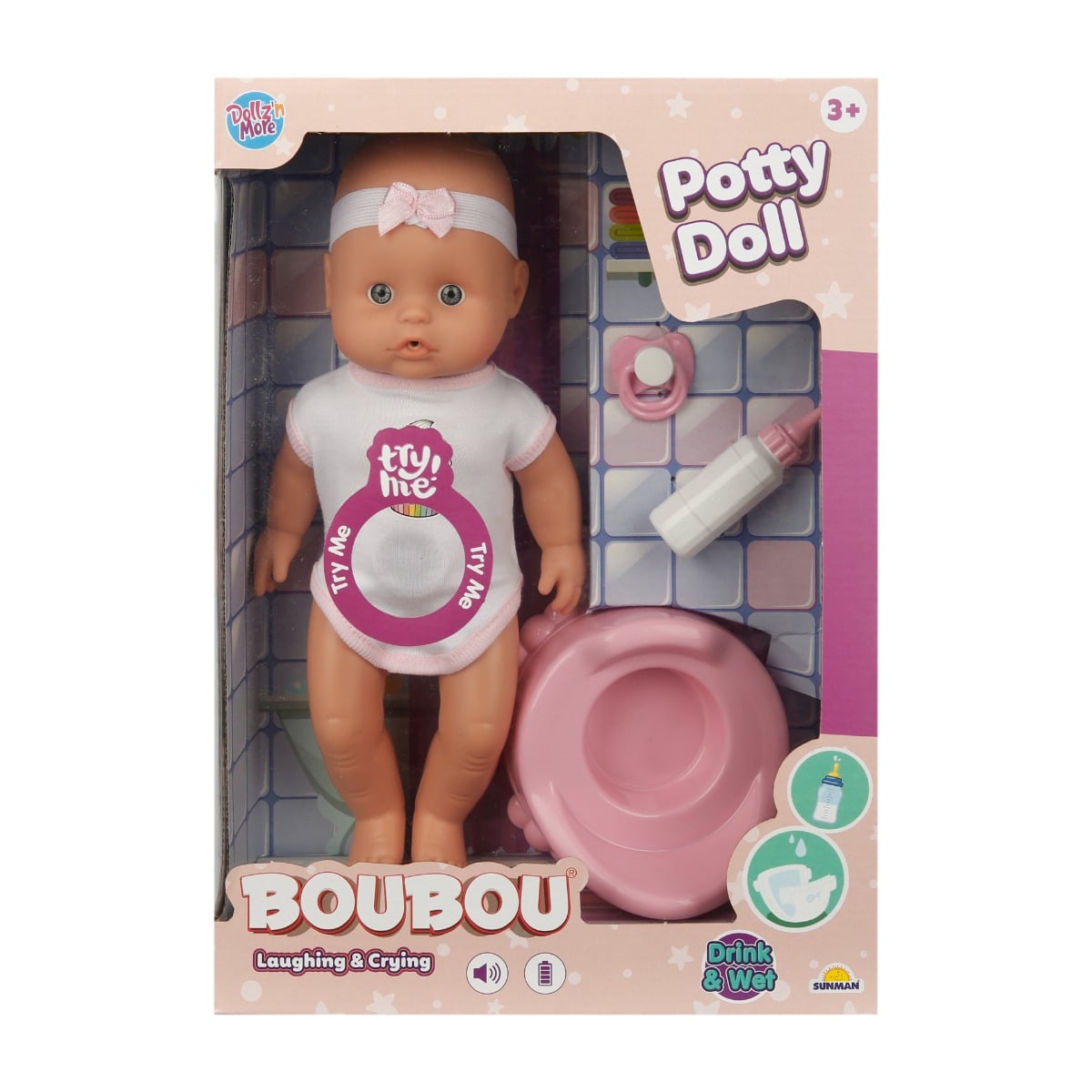 Papusa Bebelus Boubou cu Olita, 30 cm, Dollz n More