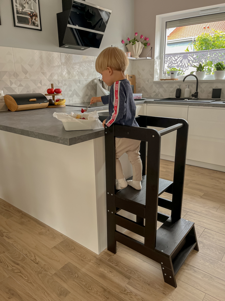 Inaltator Learning Tower MeowBaby Negru - imagine 3