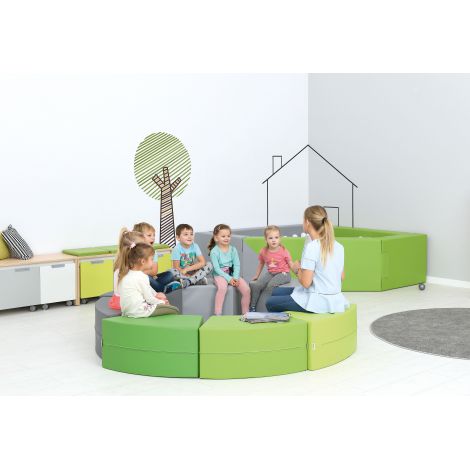 Puf Quadro Paolo Verde Moje Bambino - imagine 5