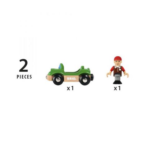 Mașină Sportivă Brio 33937 cu Șofer - Trenulete Lemn - imagine 2