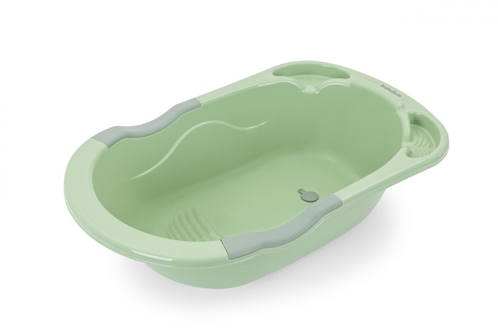 Cadita BabyJem verde - Baie sigură pentru bebe - imagine 5
