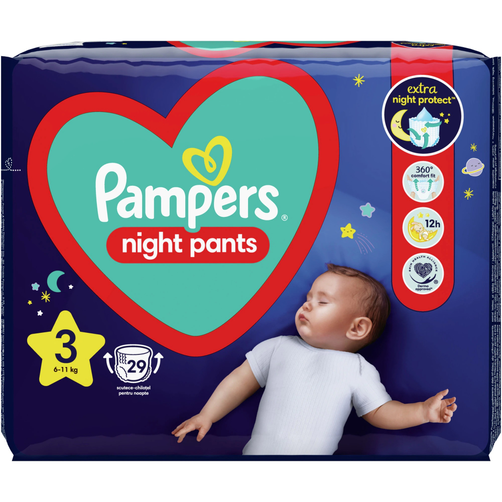 Pampers Night Pants M, 6-11kg, 29 buc - imagine 4