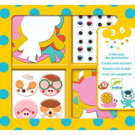 Colaje Animale Djeco - Joc Creativ Fetre